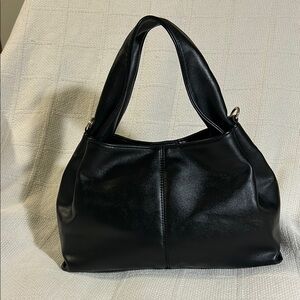Urban Expressions Classic Black Shoulder Bag  Vegan Leather